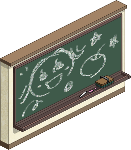 ラクガキされた黒板